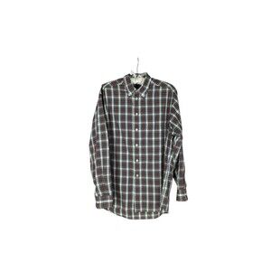 Christopher Hayes Red Green Plaid Long Sleeve Button Down Shirt M Classic Preppy